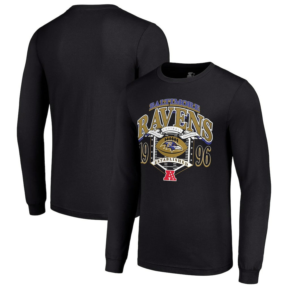 Starter Retro Long Sleeve Graphic T-Shirt - Baltimore Ravens T-shirts