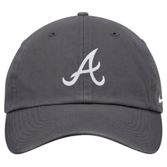 Gray Atlanta Braves Nike Club Adjustable Hat