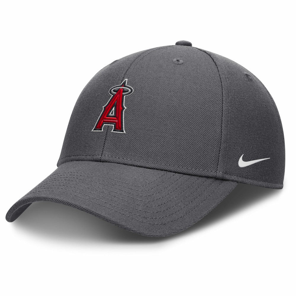 Gray Los Angeles Angels Nike Club Performance Adjustable Hat
