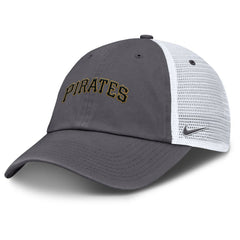 Gray Pittsburgh Pirates Nike Wordmark Club Adjustable Trucker Hat