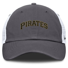 Gray Pittsburgh Pirates Nike Wordmark Club Adjustable Trucker Hat