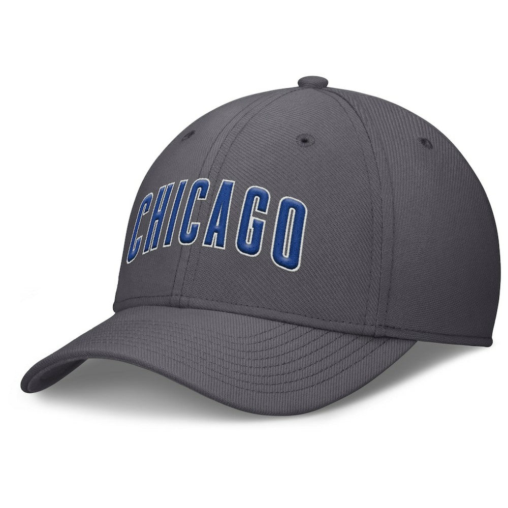 Gray Chicago Cubs Nike Swoosh Performance Flex Hat