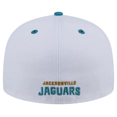 Throwback Logo Flipside Two-Tone 59FIFTY Fitted Hat - Jacksonville Jaguars Hats