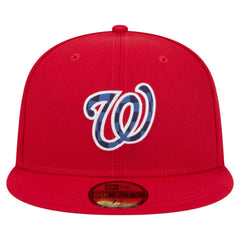 Red Washington Nationals New Era Checkered Undervisor 59FIFTY Fitted Hat