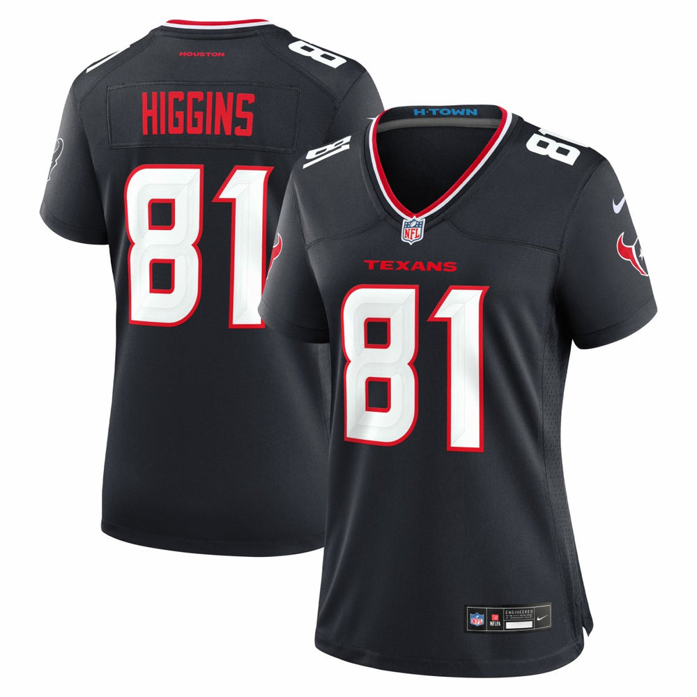 Jayden Higgins Women's Game Jersey - Houston Texans Jerseys