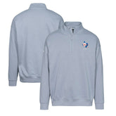 Gray Texas Rangers Levelwear Murray Core Logo Quarter-Zip Pullover Top