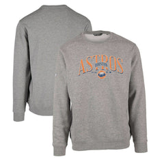Gray Houston Astros Levelwear Zane Cooperstown Collection Retro Spellout Pullover Sweatshirt