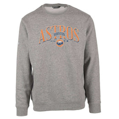 Gray Houston Astros Levelwear Zane Cooperstown Collection Retro Spellout Pullover Sweatshirt