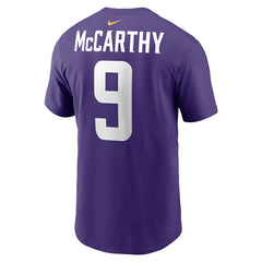 J.J. McCarthy Name & Number T-Shirt - Minnesota Vikings T-shirts
