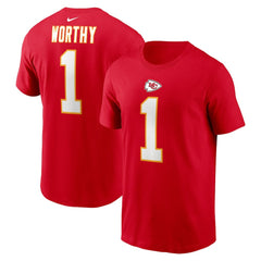 Xavier Worthy Name & Number T-Shirt - Kansas City Chiefs T-shirts
