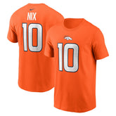Bo Nix Name & Number T-Shirt - Denver Broncos T-shirts
