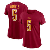 Jayden Daniels Women's Name & Number T-Shirt - Washington Commanders T-shirts