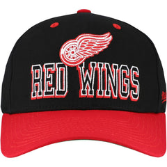 NHL Detroit Red Wings Mitchell & Ness Backside Script Two-Tone Pro Crown Adjustable Hat