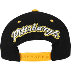 NHL Pittsburgh Penguins Mitchell & Ness Backside Script Two-Tone Pro Crown Adjustable Hat