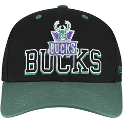 Mitchell & Ness Milwaukee Bucks Backside Script Two-Tone Pro Crown Adjustable Hat