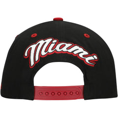 Mitchell & Ness Miami Heat Backside Script Two-Tone Pro Crown Adjustable Hat