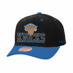 Mitchell & Ness New York Knicks Backside Script 2-Tone Pro Crown Adjustable Hat