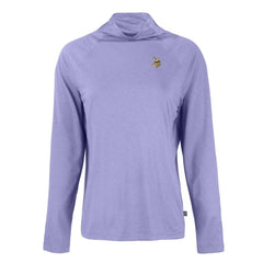 Cutter & Buck Women's Coastline Epic Comfort Eco Recycled Funnel Neck Raglan Pullover Sweatshirt - Minnesota Vikings Pullover