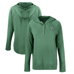Cutter & Buck Women's Historic Coastline Epic Comfort Eco Recycled Raglan Pullover Hoodie - Philadelphia Eagles Hoodies