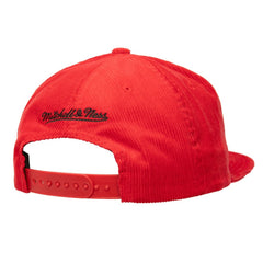 Red Mitchell & Ness Atlanta Braves Male Adult Corduroy Snapback Hat