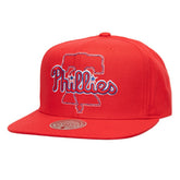 Red Philadelphia Phillies Mitchell & Ness Double Up Snapback Hat