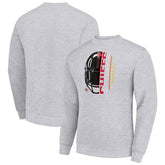 Starter Half Helmet Team Graphic Tri-Blend Fleece Pullover Sweatshirt - Kansas City Chiefs Pullover