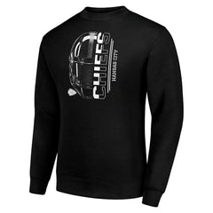 Starter Half Helmet Team Graphic Tri-Blend Fleece Pullover Sweatshirt - Kansas City Chiefs Pullover