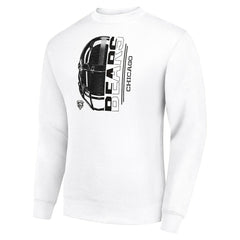 Starter Half Helmet Team Graphic Tri-Blend Fleece Pullover Sweatshirt - Chicago Bears Pullover