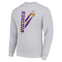 Starter Color Scratch Team Graphic Fleece Pullover Sweatshirt - Minnesota Vikings Pullover