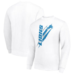 Starter Color Scratch Team Graphic Fleece Pullover Sweatshirt - Detroit Lions Pullover