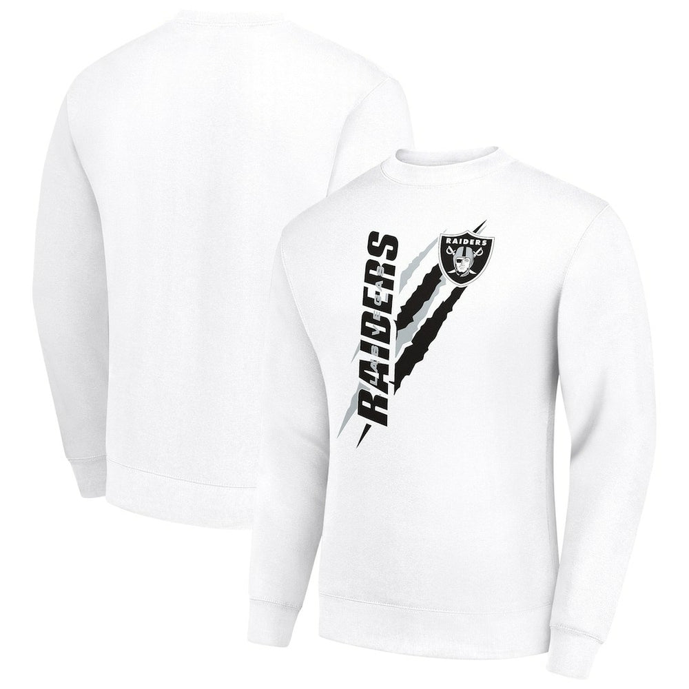 Starter Color Scratch Team Graphic Fleece Pullover Sweatshirt - Las Vegas Raiders Pullover