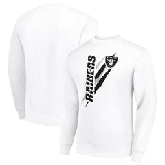 Starter Color Scratch Team Graphic Fleece Pullover Sweatshirt - Las Vegas Raiders Pullover