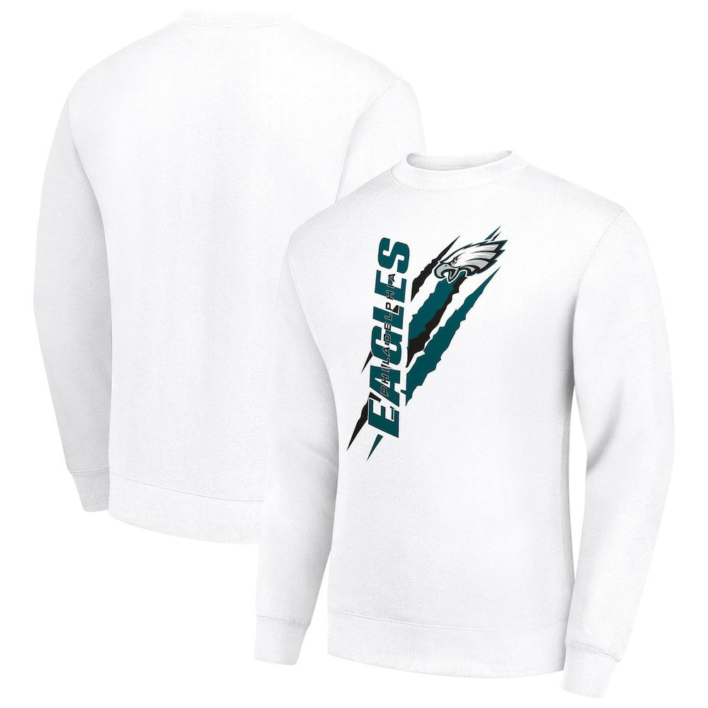 Starter Color Scratch Team Graphic Fleece Pullover Sweatshirt - Philadelphia Eagles Pullover