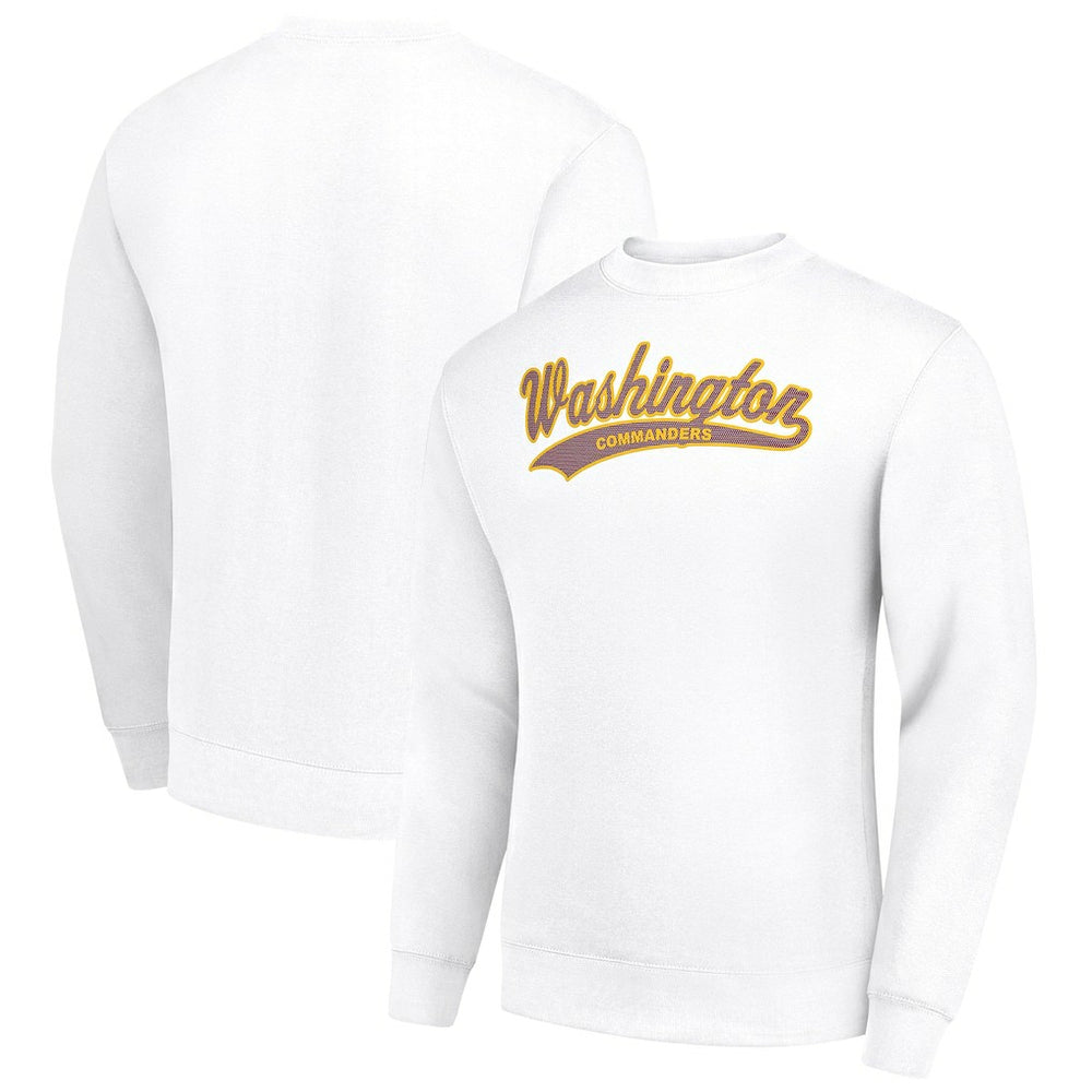 Starter Tailsweep Team Graphic Tri-Blend Fleece Pullover Sweatshirt - Washington Commanders Pullover