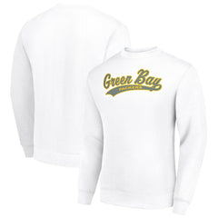 Starter Tailsweep Team Graphic Tri-Blend Fleece Pullover Sweatshirt - Green Bay Packers Pullover