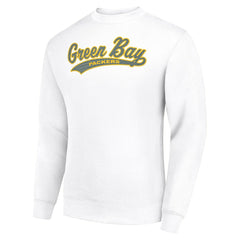 Starter Tailsweep Team Graphic Tri-Blend Fleece Pullover Sweatshirt - Green Bay Packers Pullover