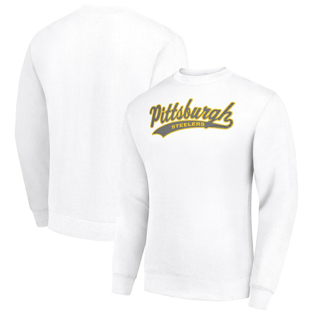 Starter Tailsweep Team Graphic Tri-Blend Fleece Pullover Sweatshirt - Pittsburgh Steelers Pullover