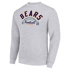 Starter Half Ball Team Graphic Tri-Blend Fleece Pullover Sweatshirt - Chicago Bears Pullover