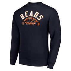 Starter Half Ball Team Graphic Tri-Blend Fleece Pullover Sweatshirt - Chicago Bears Pullover