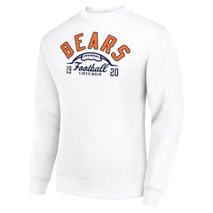 Starter Half Ball Team Graphic Tri-Blend Fleece Pullover Sweatshirt - Chicago Bears Pullover