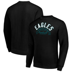 Starter Half Ball Team Graphic Tri-Blend Fleece Pullover Sweatshirt - Philadelphia Eagles Pullover