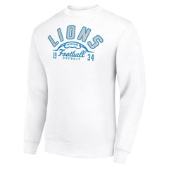 Starter Half Ball Team Graphic Tri-Blend Fleece Pullover Sweatshirt - Detroit Lions Pullover