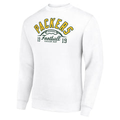 Starter Half Ball Team Graphic Tri-Blend Fleece Pullover Sweatshirt - Green Bay Packers Pullover