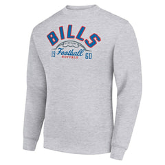 Starter Half Ball Team Graphic Tri-Blend Fleece Pullover Sweatshirt - Buffalo Bills Pullover