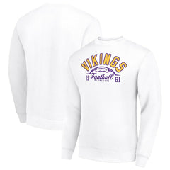 Starter Half Ball Team Graphic Tri-Blend Fleece Pullover Sweatshirt - Minnesota Vikings Pullover