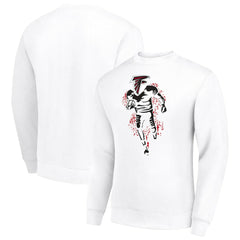 Starter Logoface Team Graphic Tri-Blend Fleece Pullover Sweatshirt - Atlanta Falcons Pullover