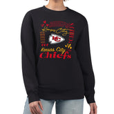 G-III 4Her by Carl Banks Women's Collage Graphic Fleece Pullover Sweatshirt - Kansas City Chiefs Pullover