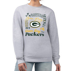 G-III 4Her by Carl Banks Women's Collage Graphic Fleece Pullover Sweatshirt - Green Bay Packers Pullover