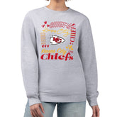 G-III 4Her by Carl Banks Women's Collage Graphic Fleece Pullover Sweatshirt - Kansas City Chiefs Pullover