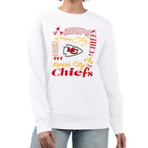 G-III 4Her by Carl Banks Women's Collage Graphic Fleece Pullover Sweatshirt - Kansas City Chiefs Pullover